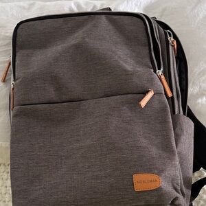 Dark Gray with Brown accents Backpack